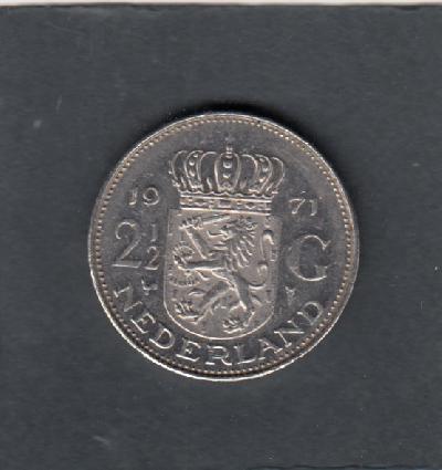 Beschrijving: 2 1/2 Gulden JULIANA haan